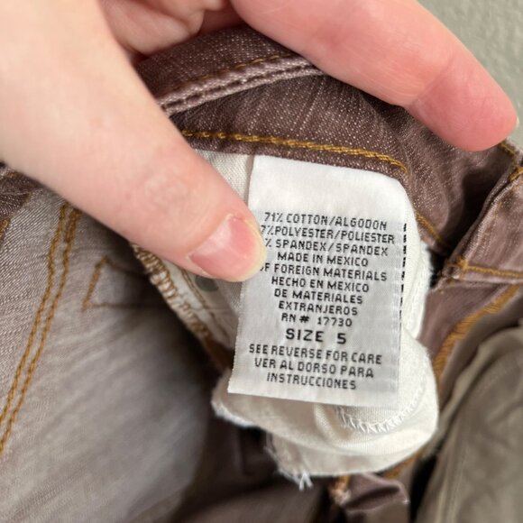 Vintage Y2k Mossimo Grunge Bootcut Faded Brown Denim Jeans Size 5 - Picture 9 of 10